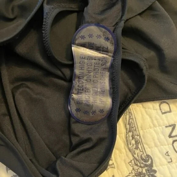 ZARA Fashion Maxi Ruffle V Neck Black Swimsuit Size S Bloggers Fave Holiday NWT - Picture 6 of 12